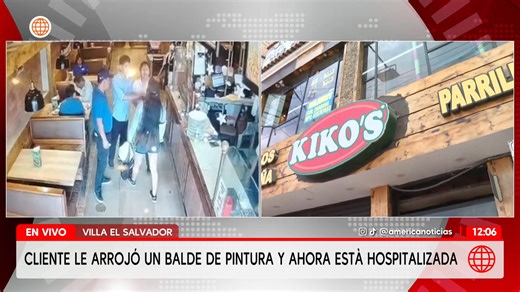 #EnVivo Cliente le arrojó un balde de pintura a una trabajadora y ahora está hospitalizada Encuentra las noticias del día AQUÍ ► http://americanoticias.pe | América Noticias