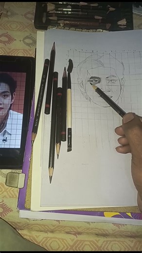 bts v sketch step by step for beginners #shorts #shortfeed #art