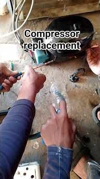 compressor replacement #tecnician #compressor #shorts #refrigerator
