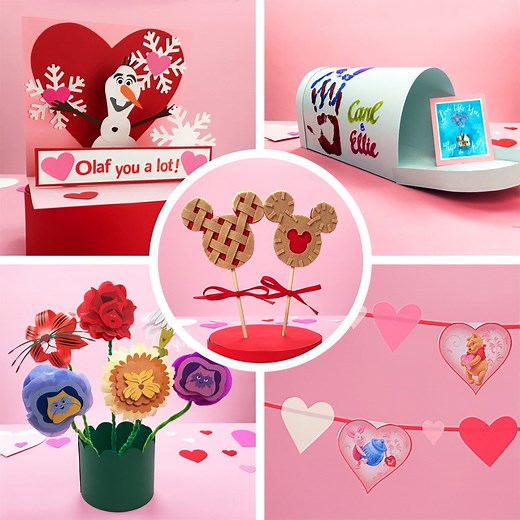 11K views · 292 reactions | From an Up mailbox to an Olaf pop-up card, learn how to make these easy Disney crafts for kids just in time for Valentine's Day! ❤️ | Disney Family | Facebook