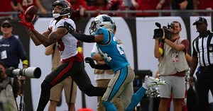 WATCH: Sam Franklin Jr. had to be physically restrained from entering the Bucs' locker room following OT loss