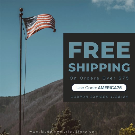 4.3K views · 36 reactions | Time's running out!⏰ Our free shipping promo wraps up this Sunday. Don't miss your chance to enjoy complimentary shipping on orders over $75 using code 'AMERICA75' at checkout.  - Shop now - bit.ly/BuyUSAmade #MadeInAmerica #AmericanMade #FreeShipping | The Made in America Store | Facebook