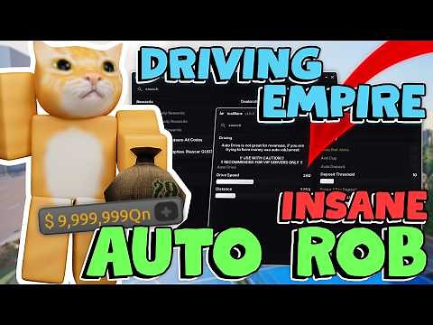 The CRAZIEST Driving Empire Script with INSTANT Auto Rob, Auto Arrest ALL, INFINITE Drive & More!