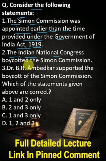 Simon Commission 1927 | UPSC Modern History Shorts | PYQ Based Revision