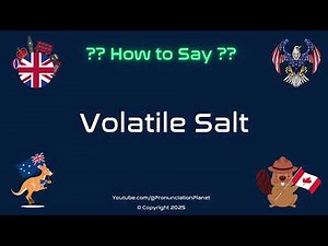 🧂💨 How to Pronounce Volatile Salt? (CORRECTLY) | Pronunciation Planet