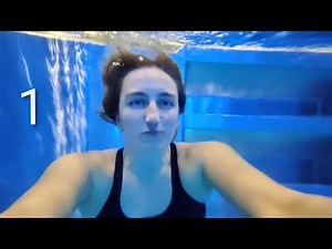 Swimming alone in my black turtle swimwear - New Pool!! / AC25
