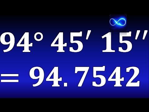 03. How to convert degrees, minutes and seconds to VERY EASY degrees