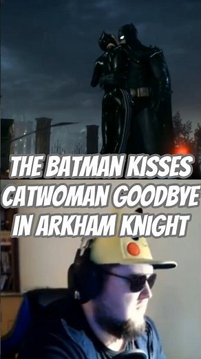The Batman kisses Catwoman goodbye in Arkham Knight #batmanarkham #batman