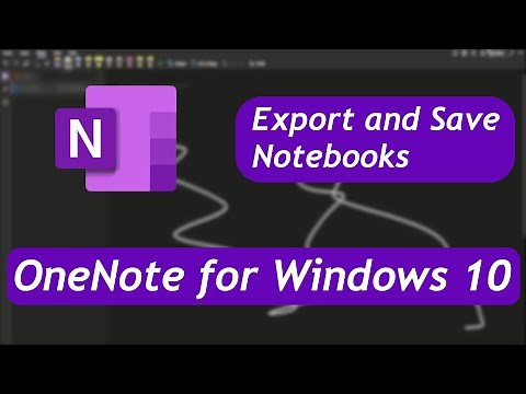 How to Export and Save Notebooks | OneNote for Windows 10