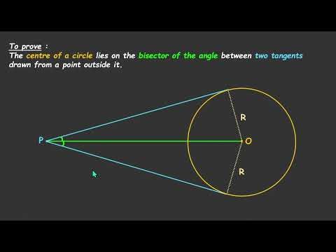 Centre on angle bisector of tangents | Tangents & Secants to a Circle | TG G10 | Math | Khan Academy