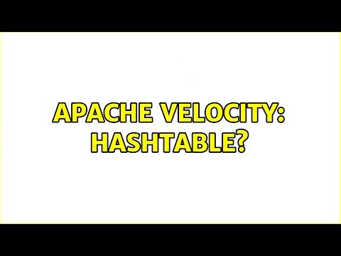Apache Velocity: hashtable?