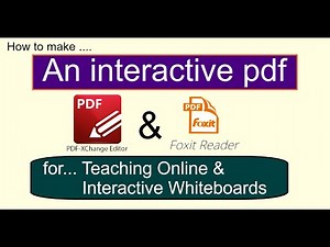 How to make an Interactive pdf - for Online teaching & interactive whiteboard.