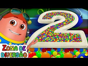 Aprendendo a contar de 0 á 10(Learn NUMBERS 1-10) Portuguese Surprise Eggs Ball Pit Show - ChuChu TV