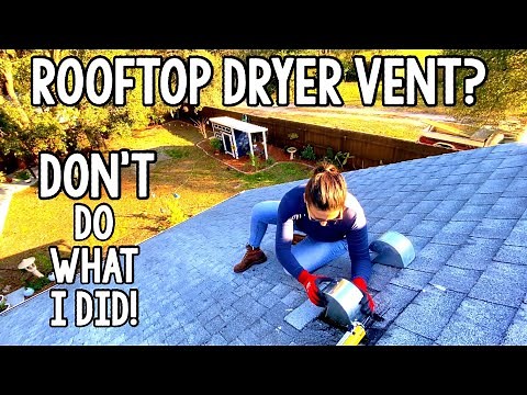 Cleaning a dryer vent on the roof - Do not DIY!