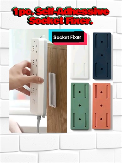 1PC. Self-Adhessive Socket Fixer, Wall Hanging Power Strip Holder Fixator, Plug-in Wall-Mounted Fixer. #SocketFixer #HomeEssentials #BudgetFinds #TiktokFindsPH #FYP