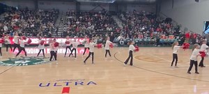 Halftime entertainment got underway with Addison Elementary School Dance Team! | Oshkosh Arena