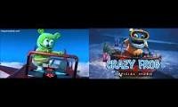 Mix of 2 videos from youtube : Gummy Bear VS. Crazy Frog Mix