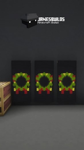 Christmas Wreath Banner Tutorial in Minecraft