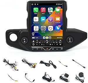Android Radio for 2018 2019 2020 2021 2022 2023 Jeep Wrangler JL Gladiator JT Upgrade Touch Screen 256GB Replacement Wireless Apple Carplay Auto Stereo GPS Navigation Head Unit