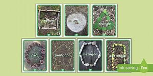 2D Shapes Nature Posters