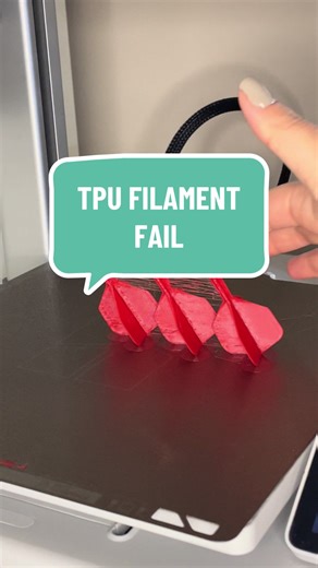 First time using TPU filament didn’t go very well…##3dprint #3dprinter #fyp #3dprints #fail