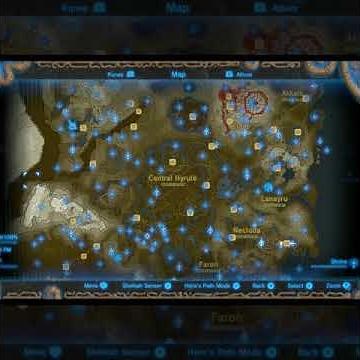 BOTW Map of All Shrines Including DLC