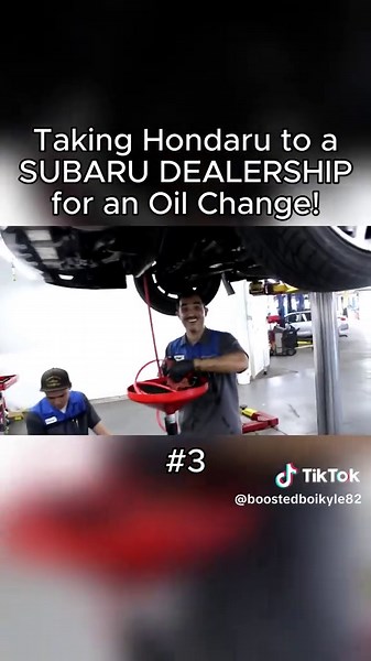 Taking Hondaru to a SUBARU DEALERSHIP for an Oil Change! #civic#honda#vtec#mustang #wagon