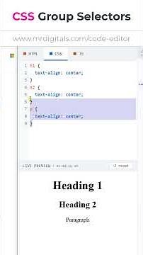 CSS Group Selectors #coding #programming #csstutorial