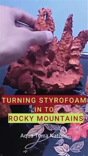 Turning Styrofoam Into Rocky Mountains #shorts