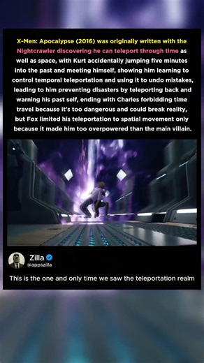 Nightcrawler was supposed to get time travel powers in X-Men: Apocalypse (2016)