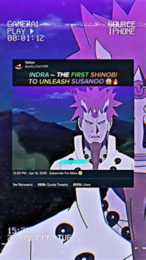INDRA – THE FIRST SHINOBI TO UNLEASH SUSANOO 😱🔥