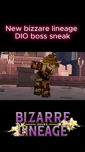 The new bizarre lineage dio boss fight sneak is fire #roblox #anime #shorts