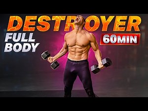 60 Min FULL BODY Dumbbell Workout | Build Muscle at Home