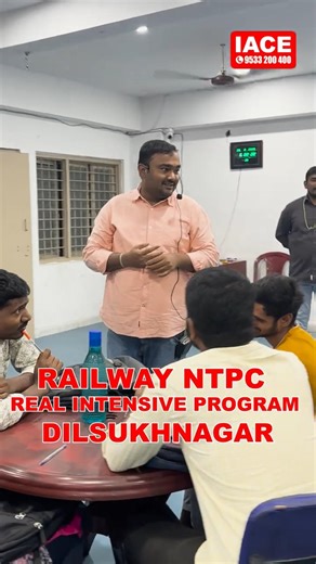 Railway NTPC Real Intensive Program (RIP) Day 01 @ IACE Dilsukhnagar