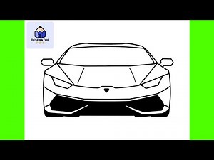 Cum Sa Desenezi Un LAMBORGHINI | Usor Pas cu Pas Tutorial pentru Incepatori