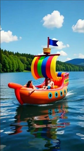 🏴‍☠️ The Coolest Inflatable Pirate Ship Ever! 🌊🔥 #PirateVibes