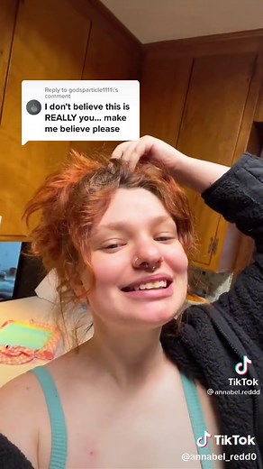 Annabel Redd: Stylish Kitchen Routine with Red Hair