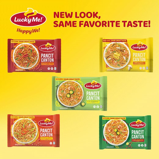 Out with the old, in with the new! Ang Lucky Me! Pancit Canton, may new look na. Pero ‘wag mag-alala, dahil same favorite taste. | Lucky Me!