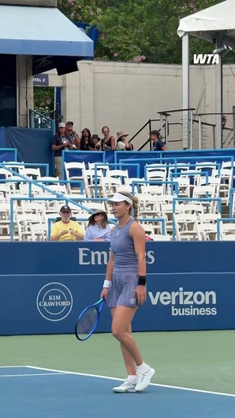 All About Anna 🔥Anna Kalinskaya moves past Linette in straight sets. #WTA #MubadalaCitiDCOpen