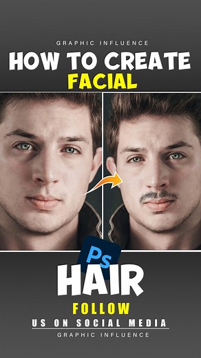4.6K views · 35 reactions | Create Facial Hair - Photoshop Shorts...