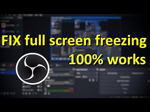 How to fix obs full screen freezing problem 2025 100% working