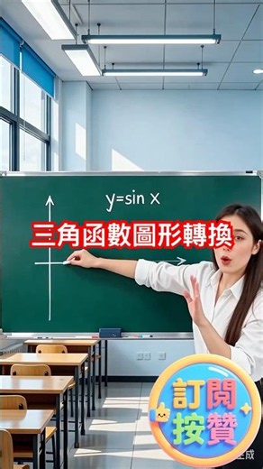 三角函數圖形轉換 #數學教學影片 #高中數學影片