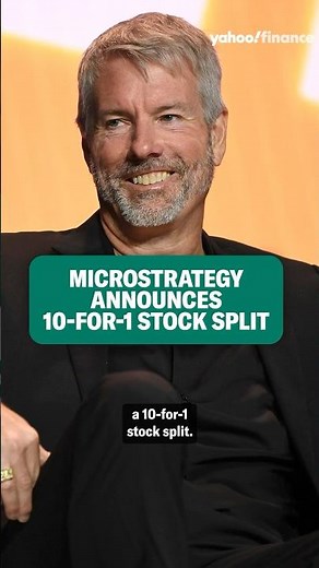 MicroStrategy announces 10-for-1 stock split #shorts