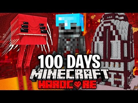 I Survived 100 Days as a WITHER SKELETON in Hardcore Minecraft.. Here's What Happened..
