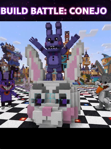 Bonnie te observa en FNAF: Construcción en Minecraft