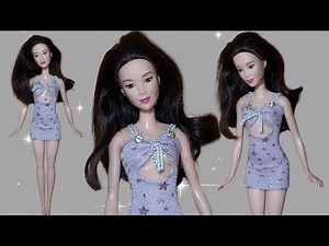 "Easy DIY Barbie Party Dress step by step Doll Dress at Home"