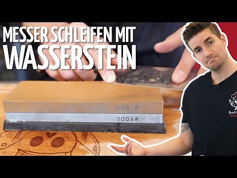 Messer schleifen & schärfen mit Wasserstein / Schleifstein