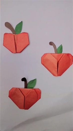How to Fold an Easy Origami Apple 🍎 | Paper Craft DIY#imaginativeartandcraft #trending #subscribe