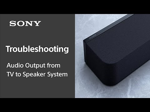Troubleshooting Audio Output from TV to Speaker system