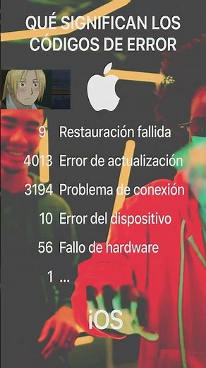 What is the meaning of iOS iPhone error codes?